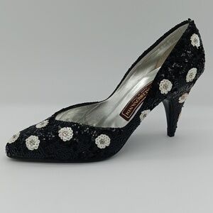 🌟 NEW Gino Aldrovandi 70s Vintage Sequin Pumps